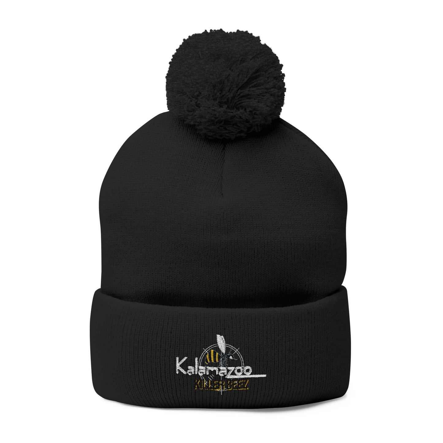 Killer Beez Embroidered Pom-Pom Knit Cap