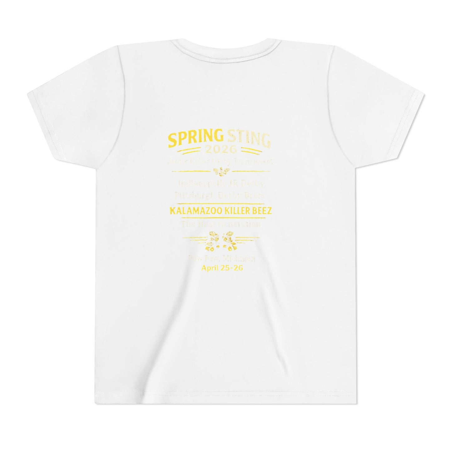 Youth Tee — Spring Sting 2026 Junior Roller Derby Kalamazoo (April 25–26)