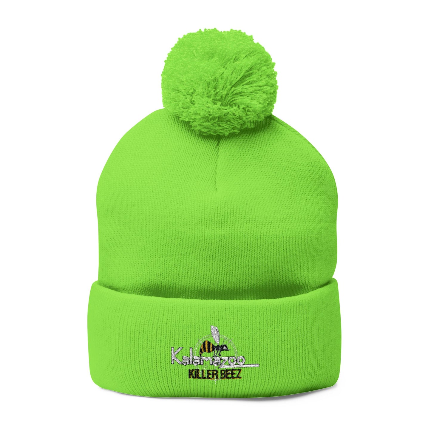 Killer Beez Embroidered Pom-Pom Knit Cap